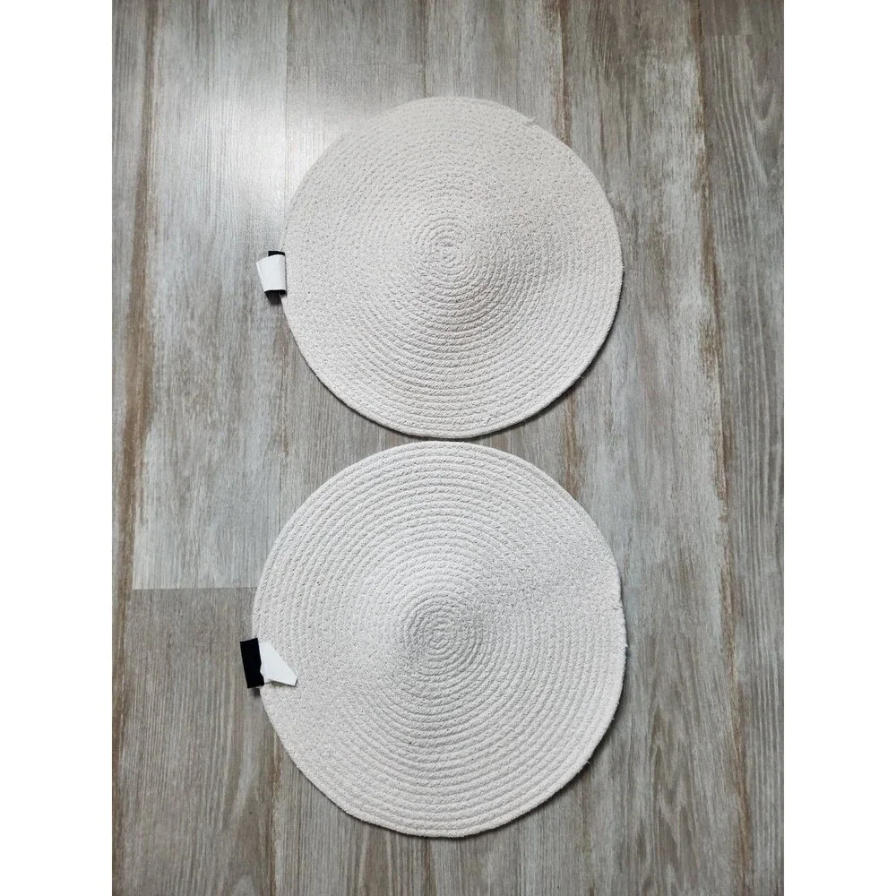 Tahari Home Halloween Haunted House Braided Round Placemats Set of 2 14